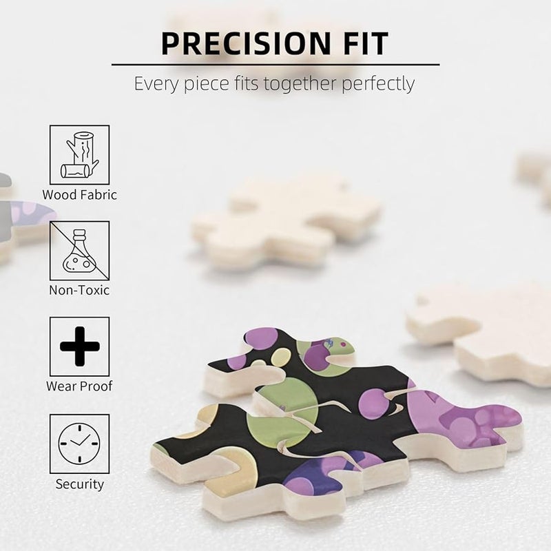 Phayah 1000 قطعة لغز النقاط الملونة للبالغين هدية ديكور المنزل 29.5 × 19.7 بوصة - Image 4